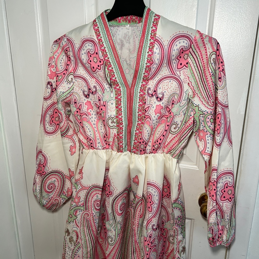 NWOT Colorful Paisley Print Dress